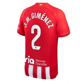 Lacne Muži Futbalové dres Atletico Madrid Jose Gimenez #2 2023-24 Krátky Rukáv - Domáci